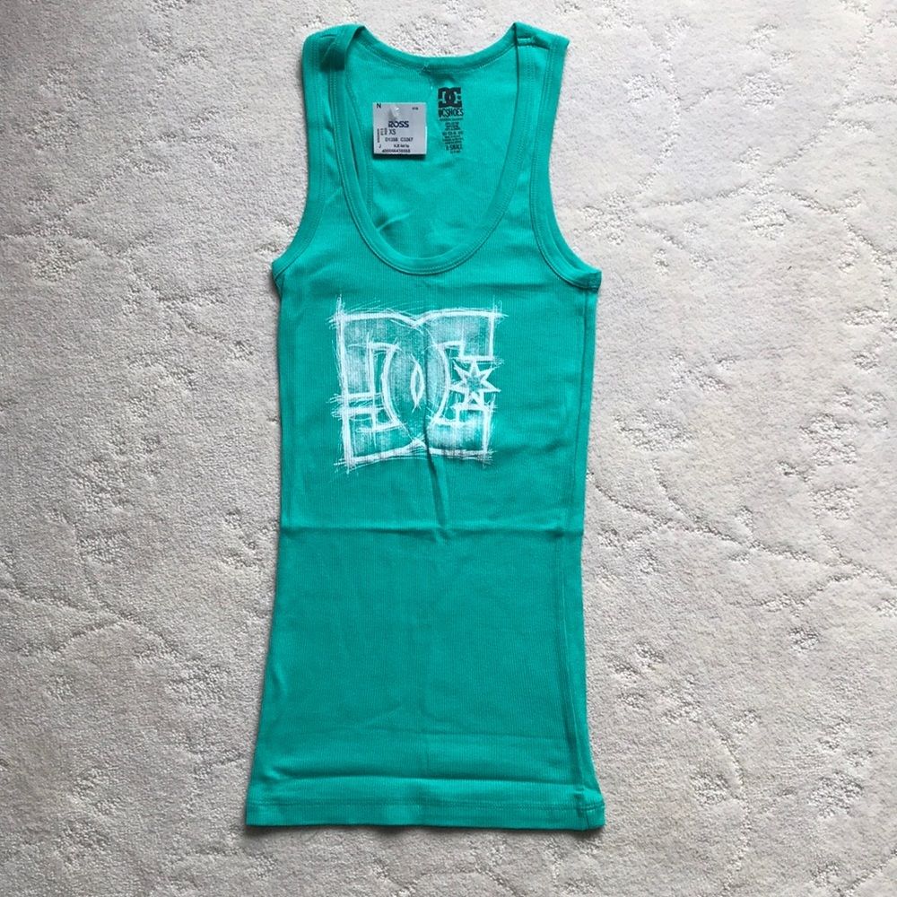 Teal DC Ribbed Tank Top, NWT
